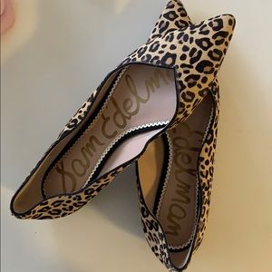 Sam Edelman real calf hair leopard print flats